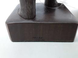 LIGHT WEIGHT DARK BEAR FIGURE 10.25"H'