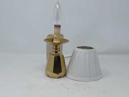 SMALL TABLE BRASS LAMP CANDLE DESIGN LIGHT