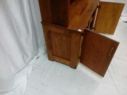 2 piece pine wood hutch