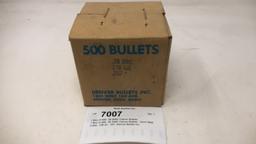 1 Box of 500 .38 SWC Caliver Bullets.