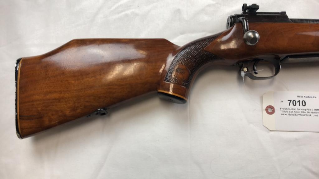 French Custom Sporting Rifle 7.5MM SN#9556.