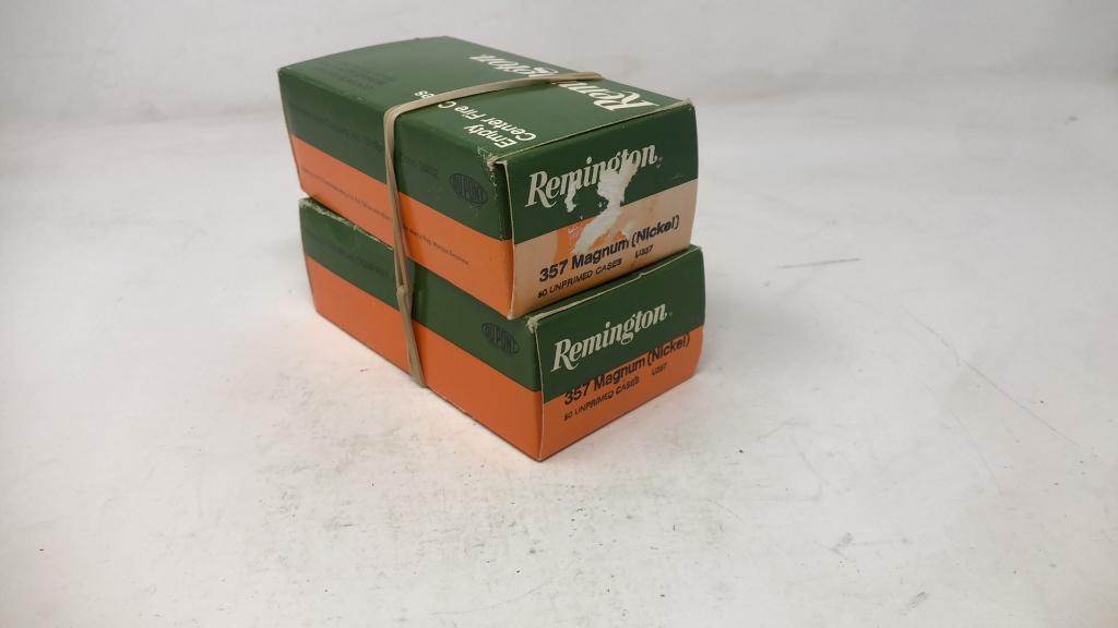 2 Boxes of Remington Empty .357 Mag. Cases