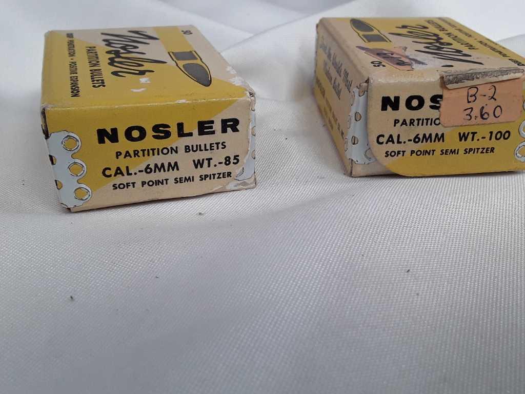 2 Boxes of Nosler 6mm Cal. Bullets.