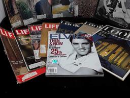 10 'VINTAGE' LIFE & 3 'LOOK' MAGAZINES