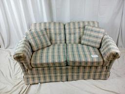 Purple Plaided Love Seat