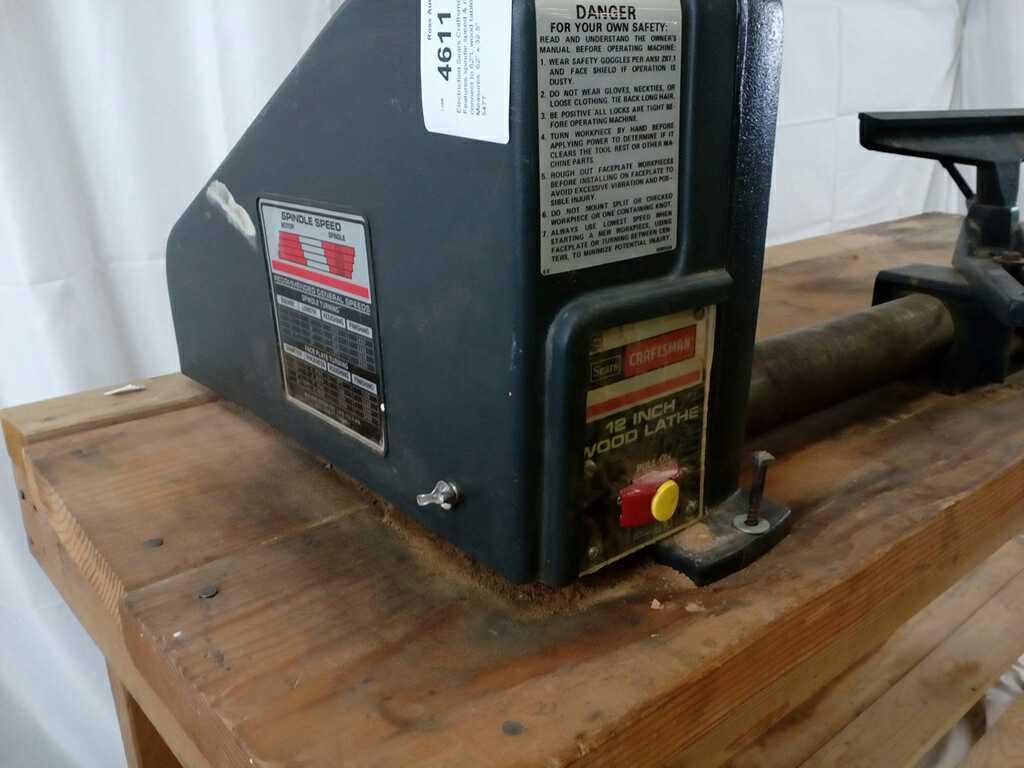 Electrified Sears Craftsman 12" Wood Lathe