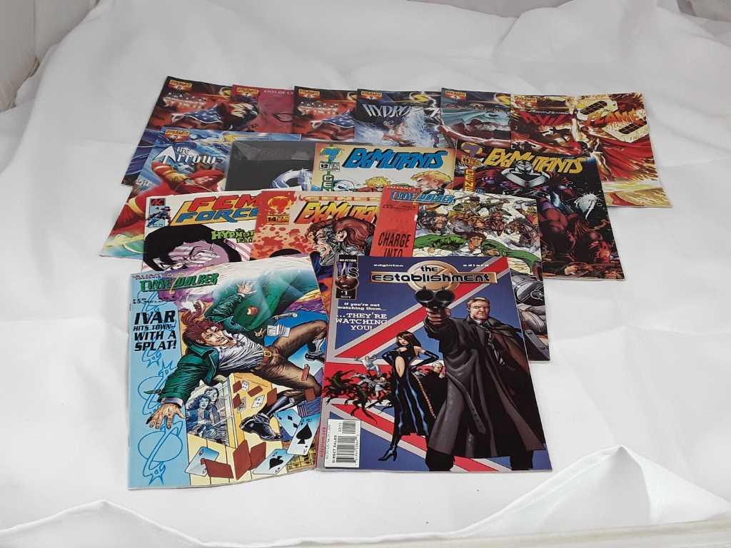 LOT OF 15 DYNAMITE, VALIANT & MALIBU COMICS