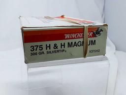 1 BOX OF WINCHESTER 375 H & H CALIBER AMMO