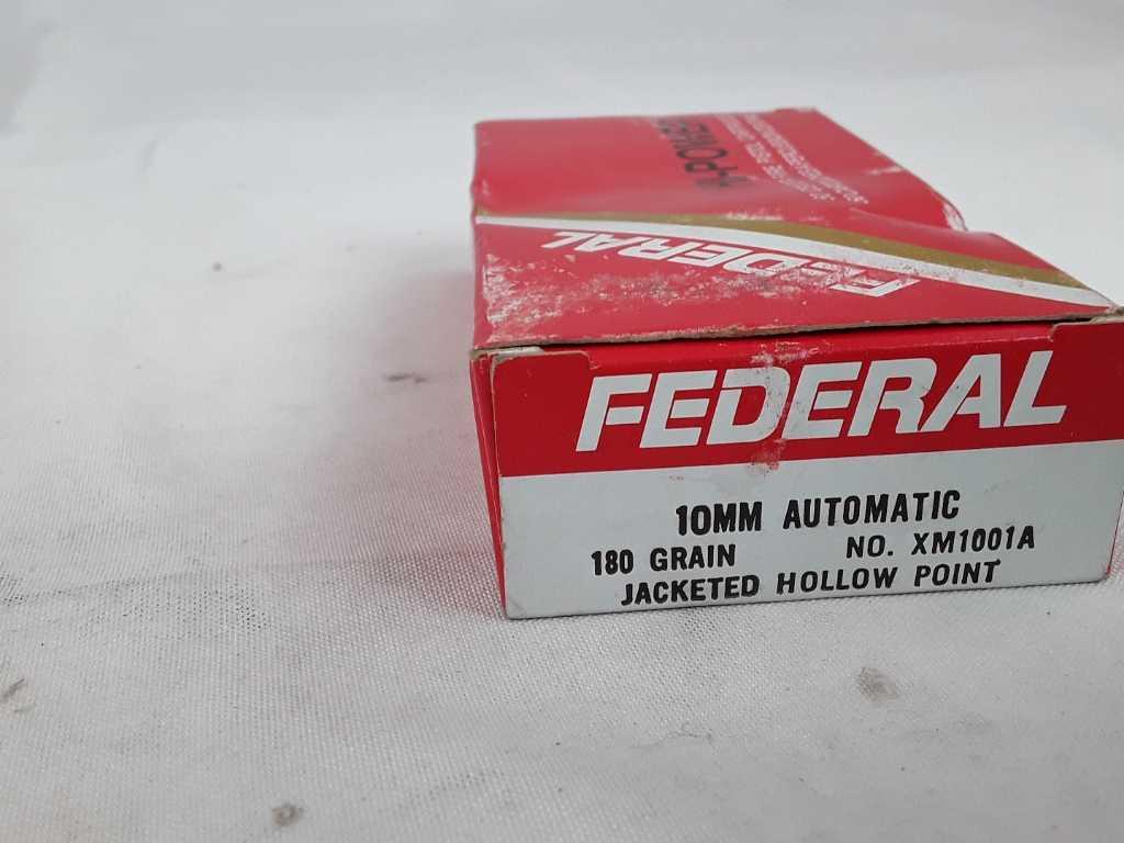 1 BOX OF FEDERAL HI-POWER 10 MM CASINGS