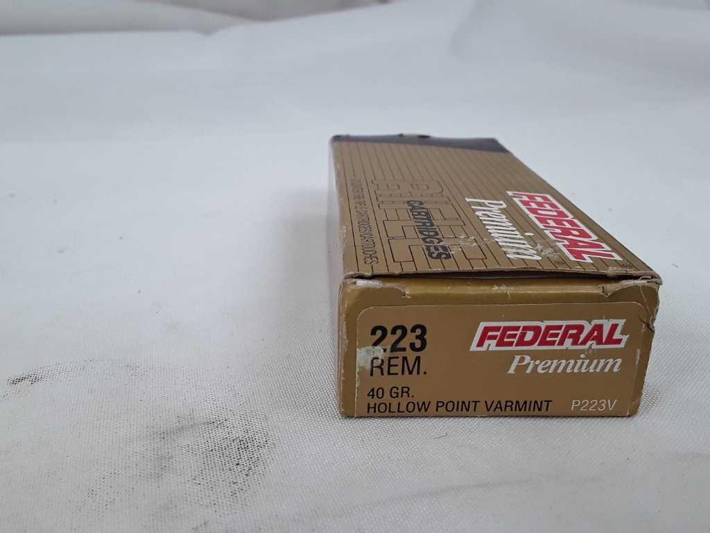 1 BOX OF FEDERAL PREMIUM 223 REM. AMMO