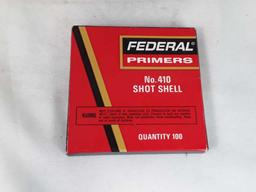 9 BOXES FEDERAL NO. 410 SHOT SHELL PRIMERS