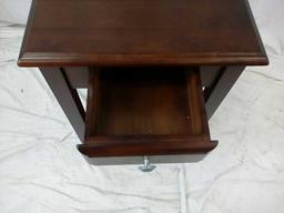 1 Drawer Cherry Wood End Table
