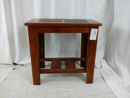 Pair Of Rectangular Wood End Tables