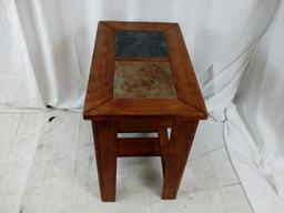 Pair Of Rectangular Wood End Tables