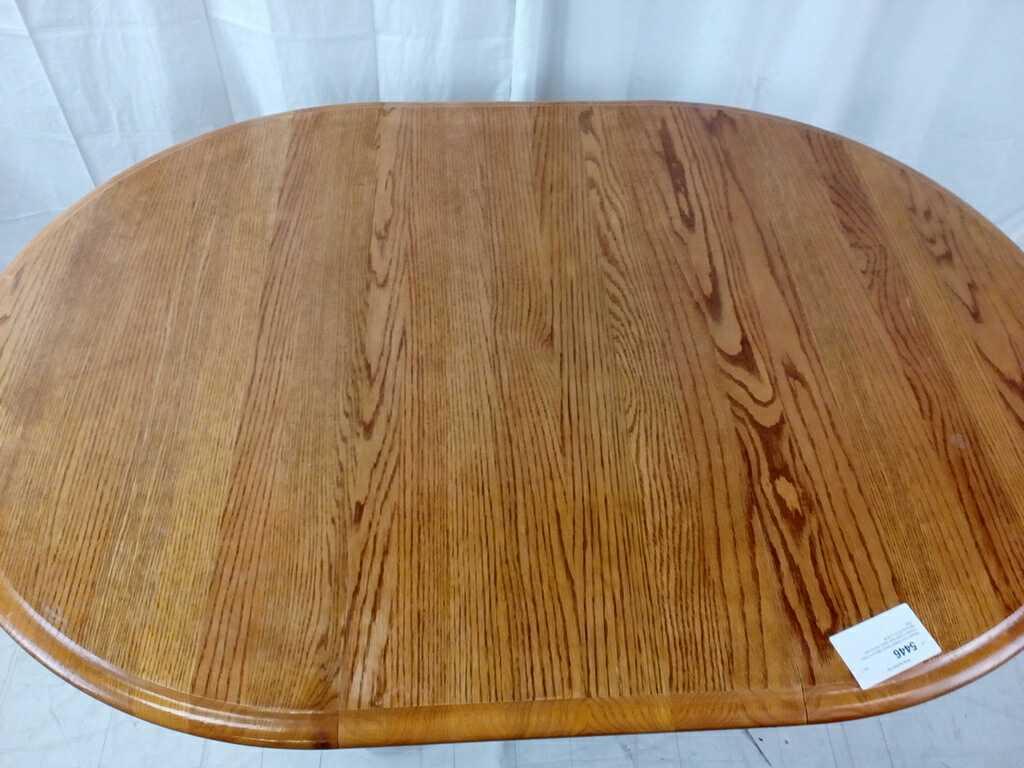 Wooden Oval Shaped Dining Table w/ 5 Chairs