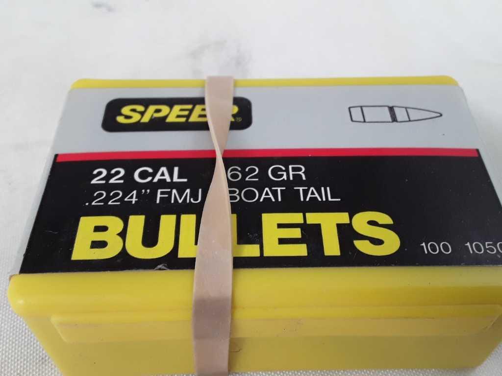 1 BOX OF SPEER 22 CAL BULLETS