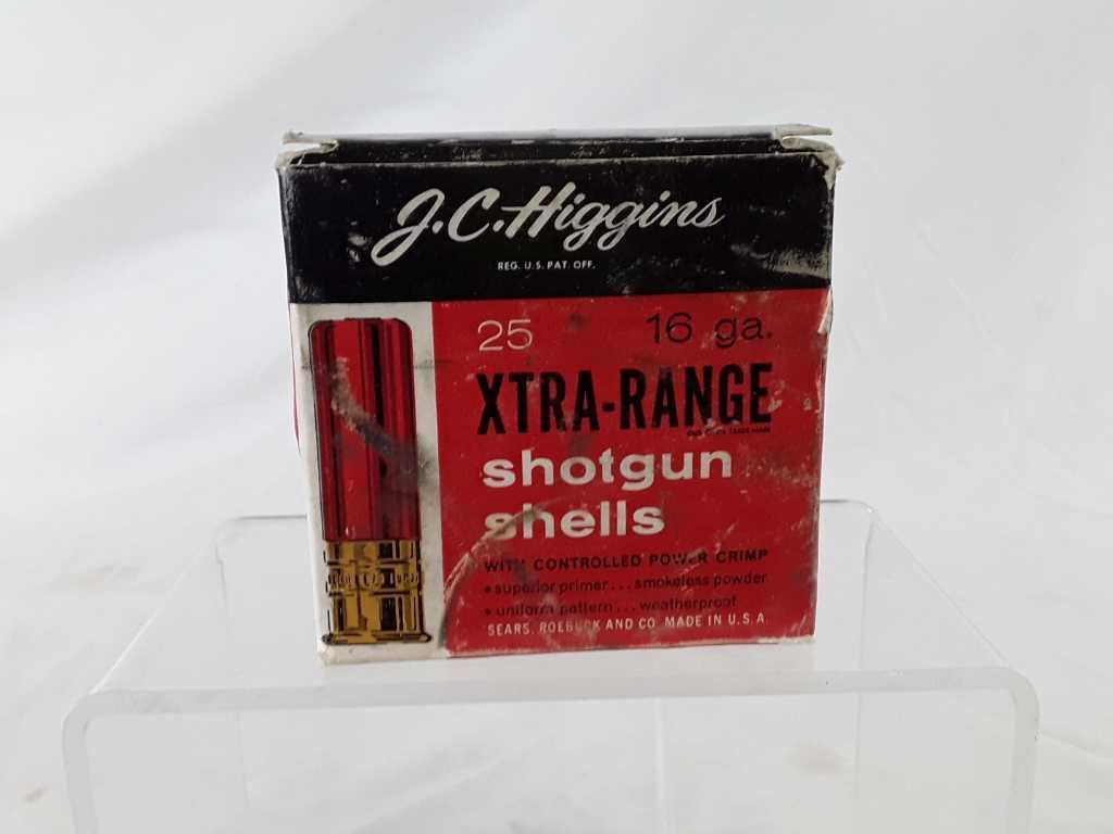 1 BOX J.C. HIGGINS 16 GA SHOTGUN SHELLS