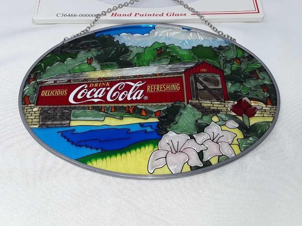 COCA-COLA HAND PAINTED SUN CATCHER