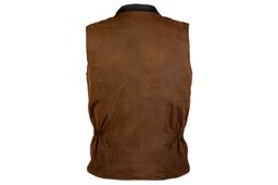 OWO 305BR5 THE RINGER DISTRESSED OILSKIN VEST MD