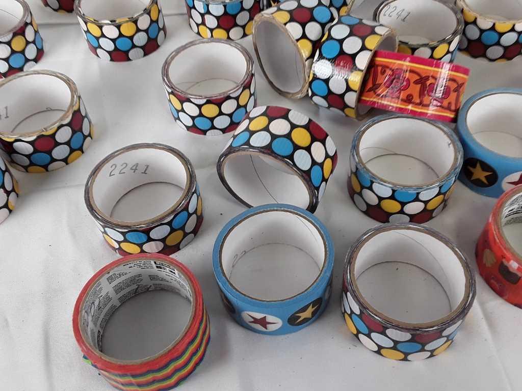 ROLLS OF SCOTCH DUCT TAPE WITH DIFFERING DESIGNS