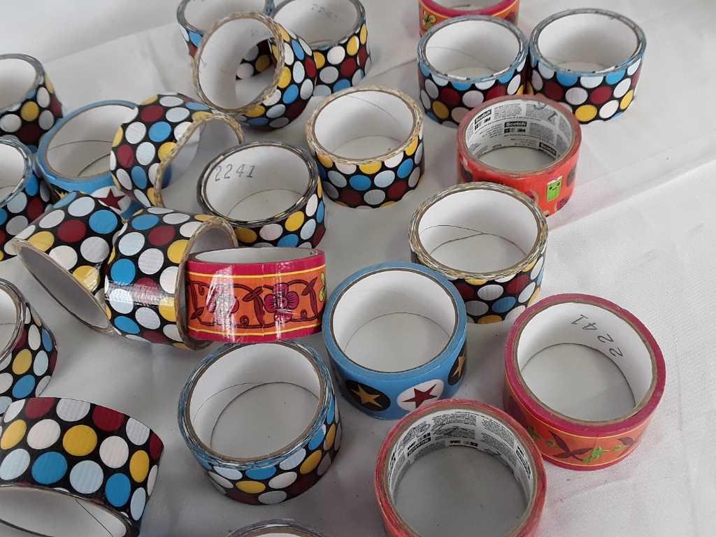 ROLLS OF SCOTCH DUCT TAPE WITH DIFFERING DESIGNS