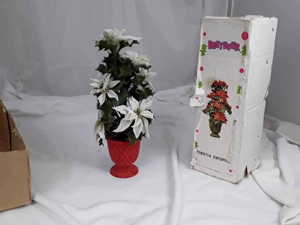 VINTAGE POINSETTIA CENTERPIECE ORIG BOX