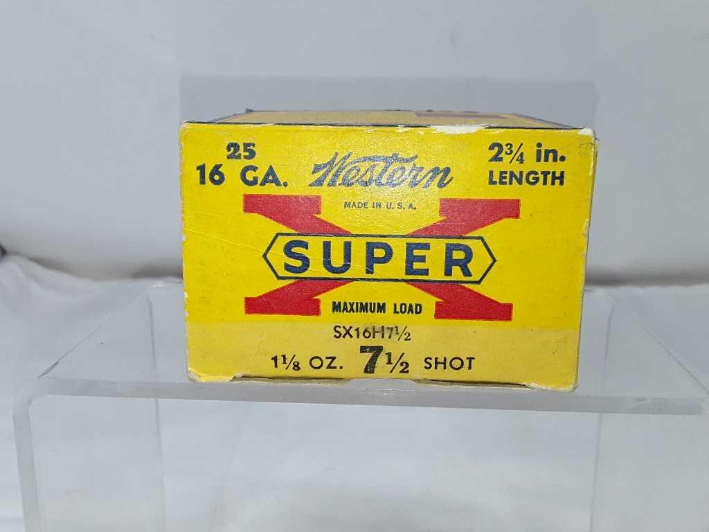 1 BOX SUPER-X 16 GA. SHOTGUN SHELLS