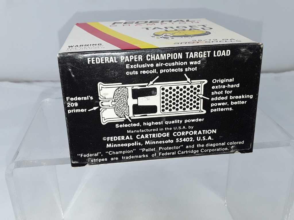 1 BOX FEDERAL CHAMPION 12 GA SHOTGUN SHELLS