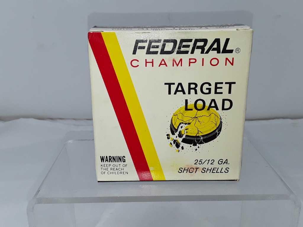 1 BOX FEDERAL CHAMPION 12 GA SHOTGUN SHELLS