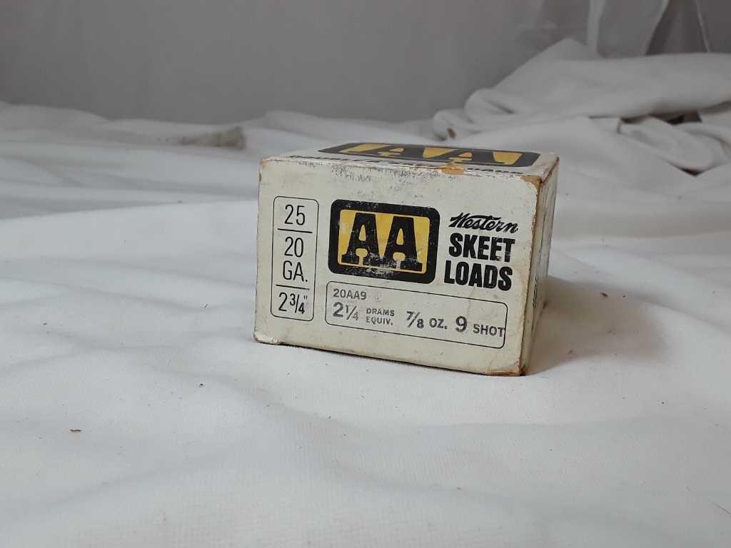 1 BOX WESTERN 20 GA SHOTGUN AMMO