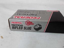 1 BOX OF FEDERAL 12 GA RIFLED SLUG (AMMO)