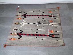 Antique Yei Navajo Rug