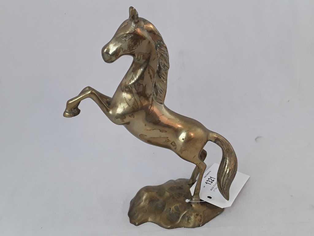 BRASS STALION STATUE