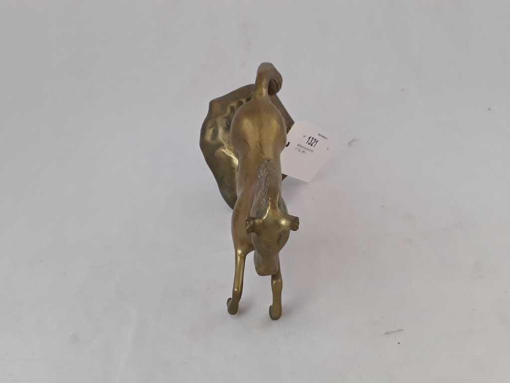 BRASS STALION STATUE