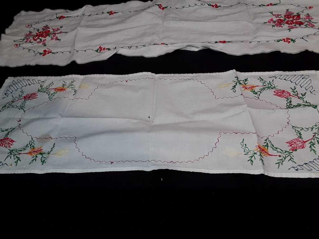 3 PC EMBROIDERY ALL ARE FLORAL W/BRIGHT COLORS