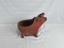 TERRACOTTA FROG FLOWER POT