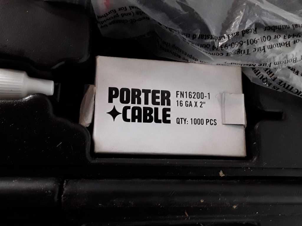 PORTER CABLE NAIL GUN WITH CARRYING CASE