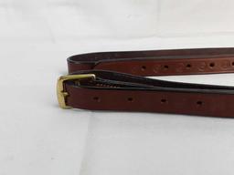 LEAT 120CHESTNUT- MARCHOG 7/8" LEATHERS SOFT