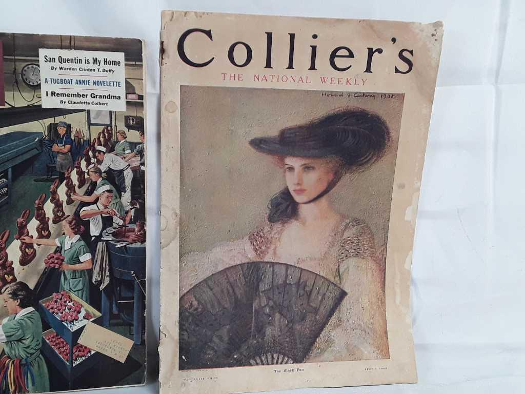 2 VTG MAGAZINES, SATURDAY EVENING POST & COLLIERS