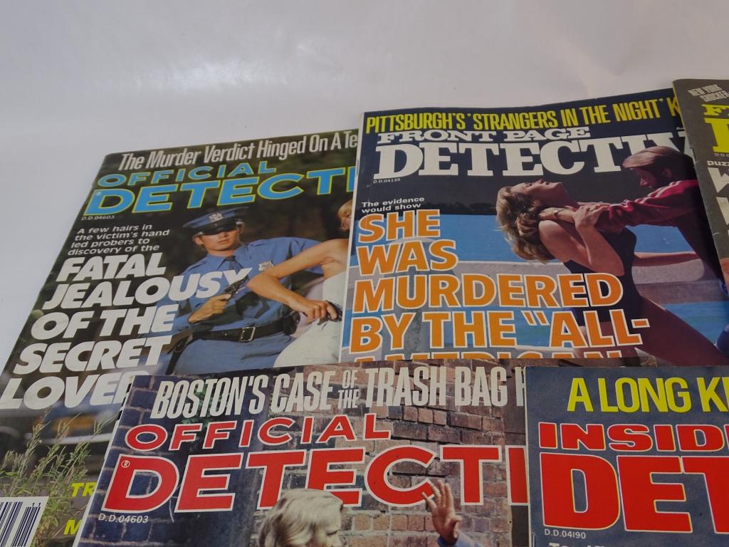 10 FRONT PAGE DETECTIVE MAGAZINES 1980-83 ISSUES