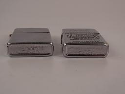 2 ZIPPO LIGHTERS, 1 NO ENGRAVING, 1 LACKLAND AFB