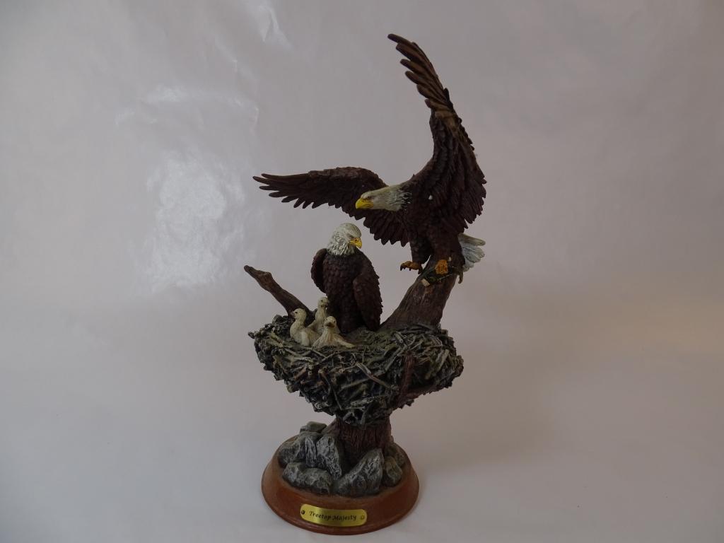 "Treetop Majesty" Numbered Eagle Figurine Bradford