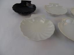 5 SEASHELL DECORATIVE DISHES