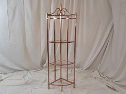 COPPER COLORED CORNER SHELF