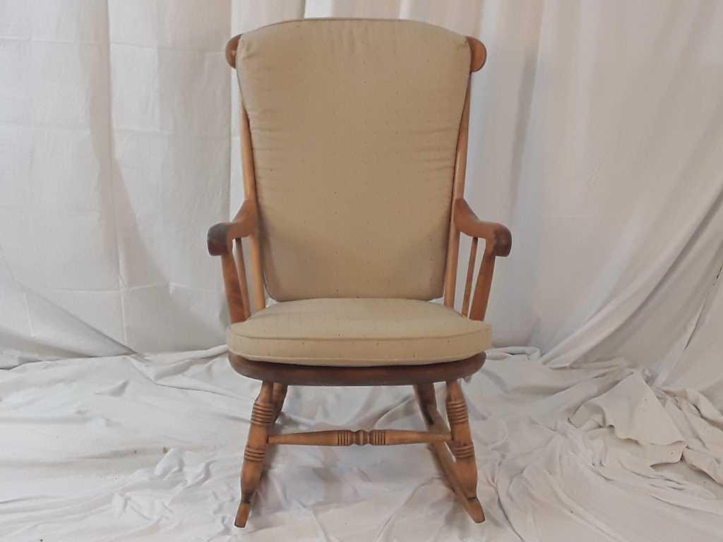 LIGHT COLORED WOODEN ROCKER