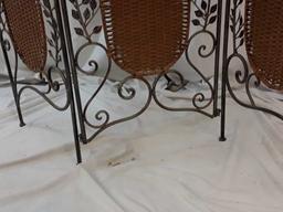 METAL & WICKER DESIGN ROOM DIVIDER