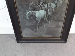 VINTAGE REMINGTON PRINT "THE BELL MARE"