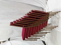 STACK OF 10 RED BROADMOOR CHAIRS