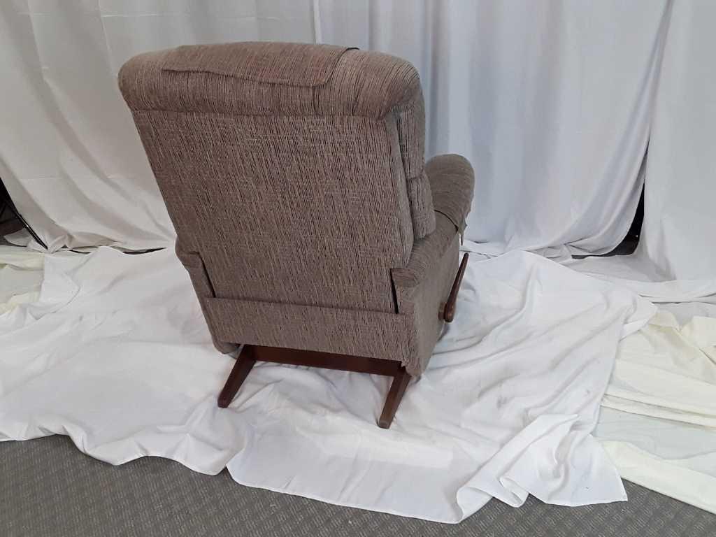 LIGHT BROWN FABRIC RECLINER