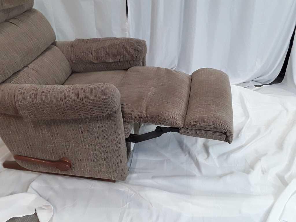 LIGHT BROWN FABRIC RECLINER